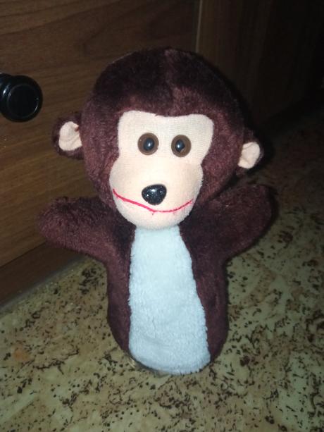 Dětský plyšový maňásek opice,