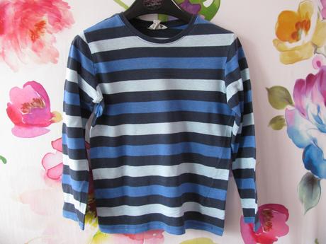 Chlapecké bavlněné pruhované tričko h&m, h&m,122