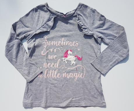 L156	dívčí triko s dlouhým rukávem unicorn vel.128, palomino,128