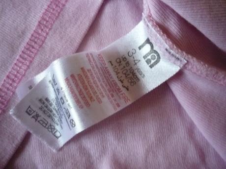 Růžové triko s vějířem, mothercare,104