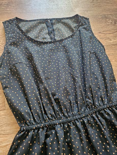 Černé šaty s puntíky takko fashion vel. xs, takko,xs