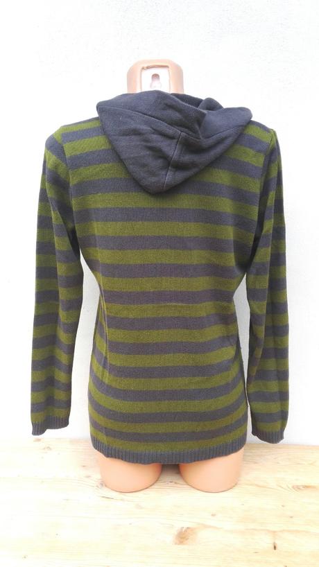 Pruhovaný svetřík s kapucí z-one - vel.m, 170