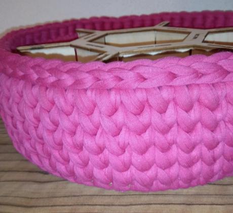 Háčkovaný košík - nový, 