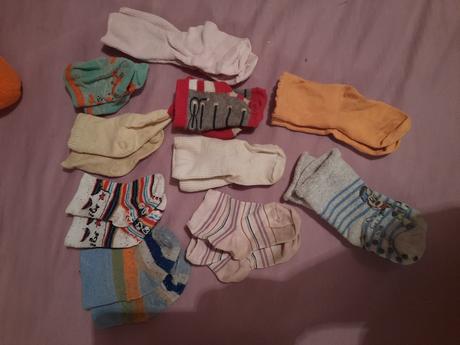 Dětské ponožky vel. 56 - 68 cca 74 (11 párů), 56