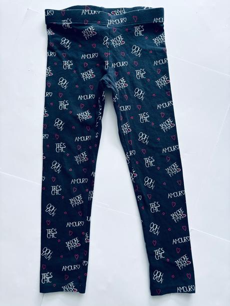 Leginy modré s potiskem - v.5/6 let, f&f,116