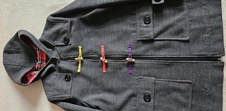 Dívčí kabát, kabátek, šedý, jako nový, vel.134/140, 134