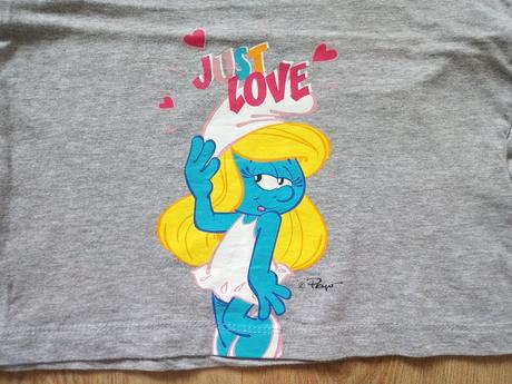 Tričko, šmoulinka, vel 98/104, top stav, 104