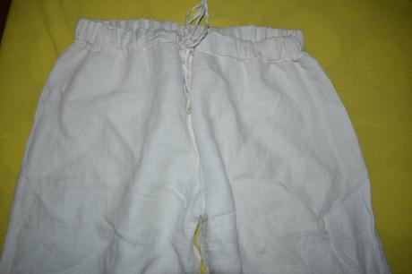 Lněné letní 3/4 kalhoty v.m/l, l