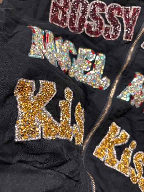 Dívčí zdobená bunda/mikina, 128