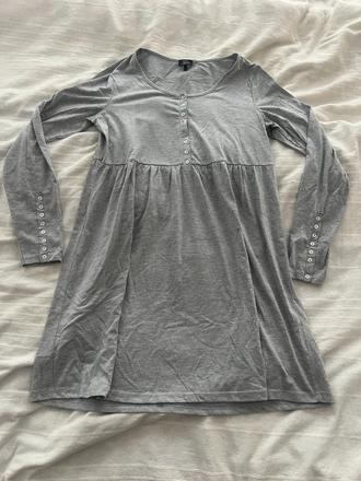 Šedé šaty s dlouhým rukávem vel. l, l