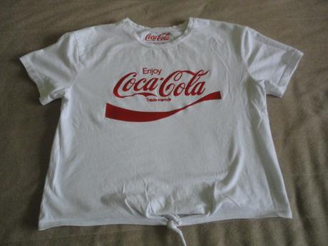 Crop top triko coca-cola, vel. 158/164, 158