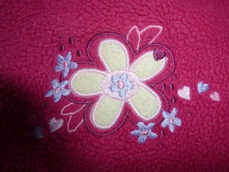 Flísová/fleesová malinová mikina s kapucí, bhs,74