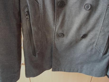 Šedý pánský kabát bunda, house,s