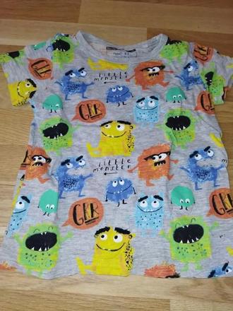 Šedé tričko s příšerky 104 next, next,104