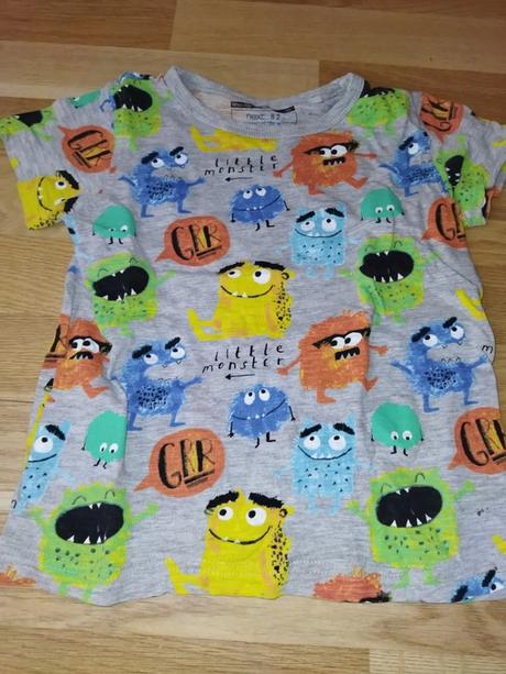 Šedé tričko s příšerky 104 next, next,104