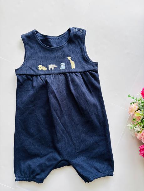 Overálek letní modré barvy - v.6/9 měs. zn. nutmeg, nutmeg,74