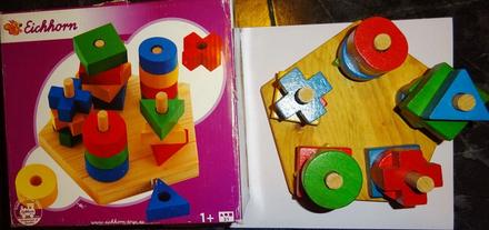 Eichhorn dřevěná hračka nasouvání tvarů,