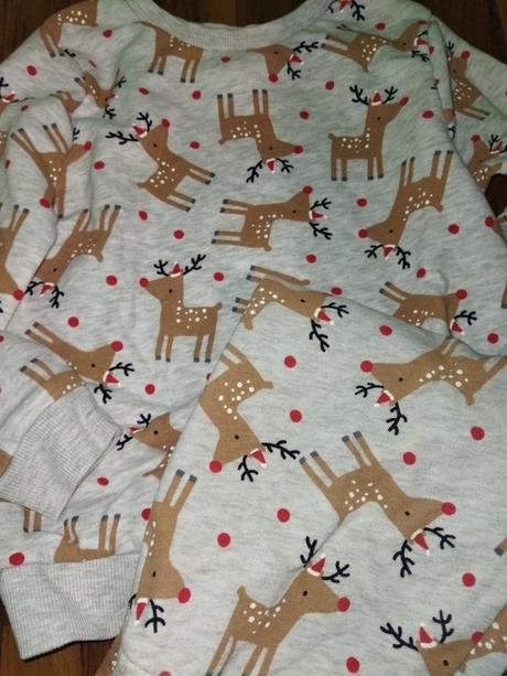 Vánoční souprava se soby tepláky+ mikina 110 georg, 110