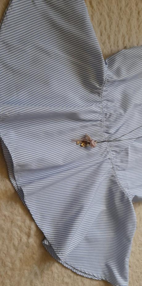 Melitea pruhovaný elegantní peplum top, m