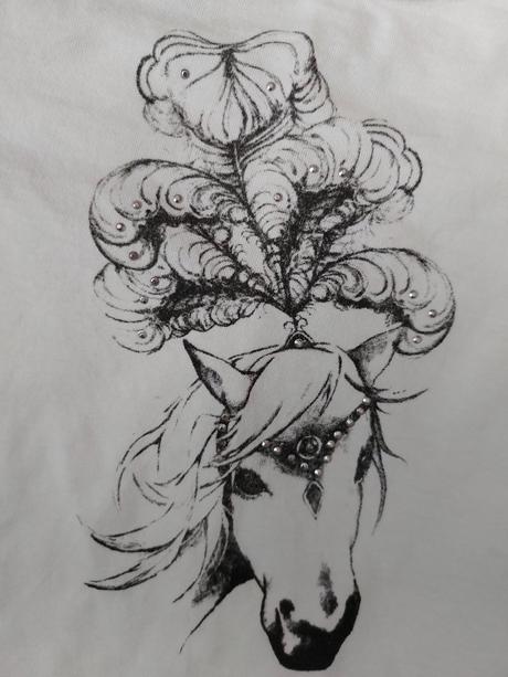 Tričko kůň, kamínky, coolclub,110