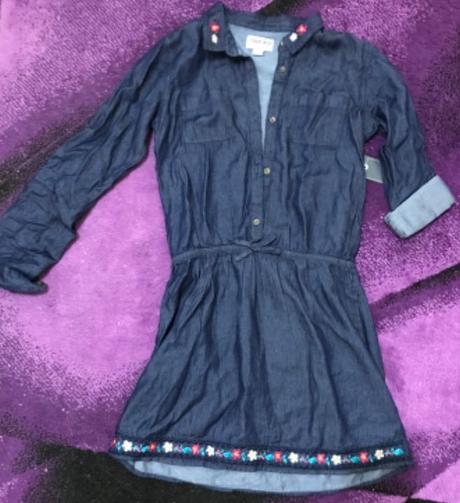 N116	dívčí elegantní šaty s roll-up rukávy 152-158, cherokee,152