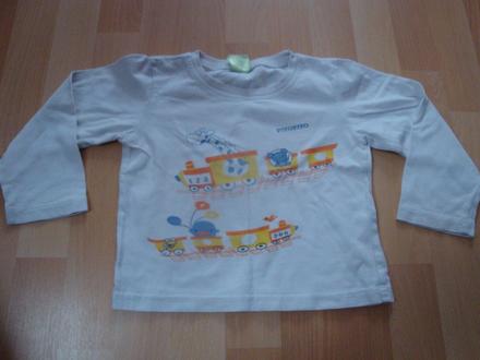 Triko s dlouhým rukávem - vláčky, vel. 98, 98