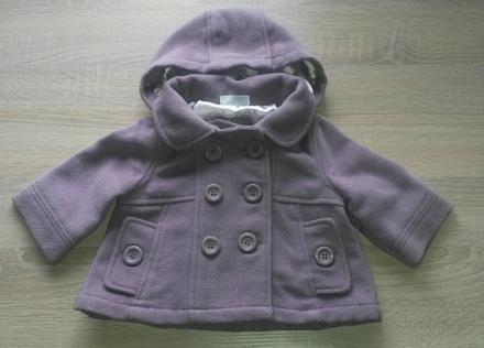 Fialový kabátek baby boutique vel. 74, 74