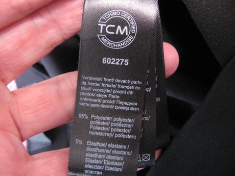 Černé koženkové kalhoty s pružným pasem, tchibo,38