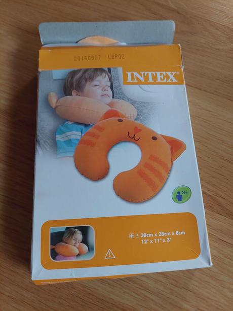 Nafukovací polštářek nákrčník na cesty zn. intex, 