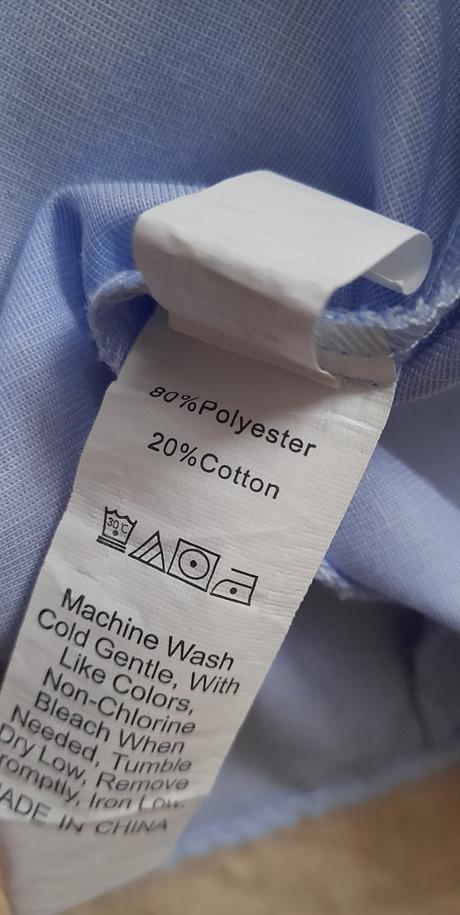 Světle modré košilové mini šaty, l