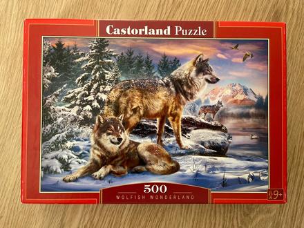 Puzzle vlci v zimě, 