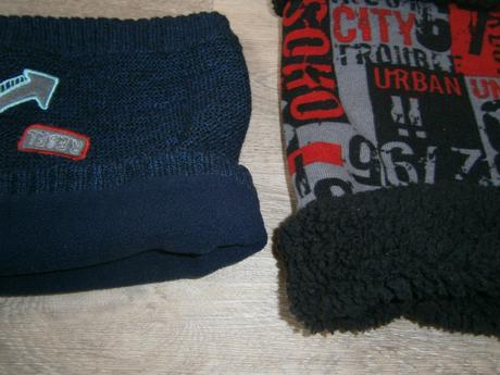 Čepice + nákrčníky vel. 122, 122