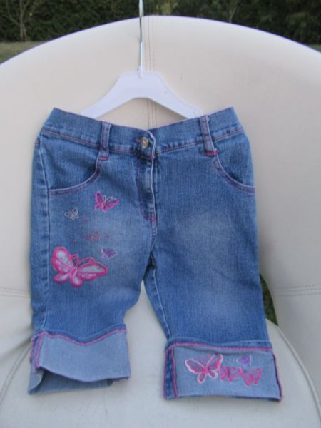 Dívčí riflové třičtvrťáky vel. 116-122 - uk, 116