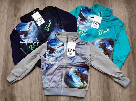 Chlapecká mikina traktor/dinosaurus 98-128, 98 - 128