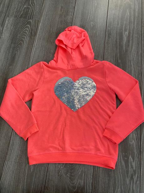 Mikina měnící srdce, h&m,134