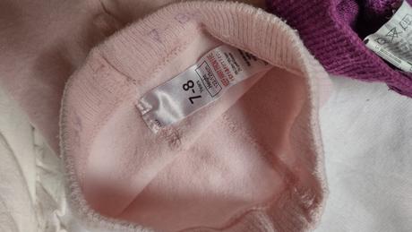 Fialové a pruhované růžové punčocháče, 122