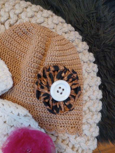 3krát háčkovaná čepice leopard 2-4 roky, 104