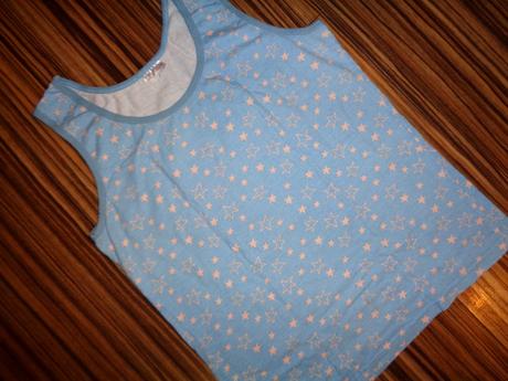 Krásné tyrkysové tričko s hvězdičkami 128/134, 128