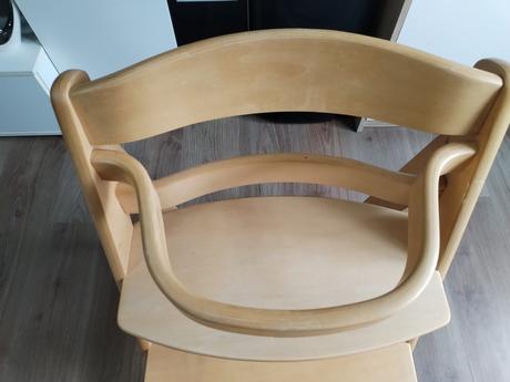 Celodřevěná polohovatelná jídelní židle pro dítě,