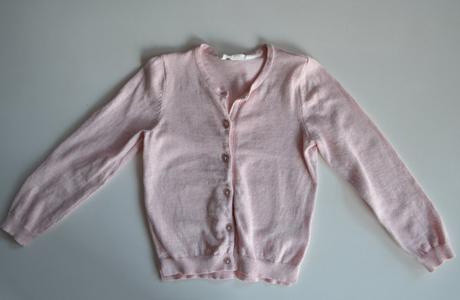 Bavlněný růžový svetřík, h&m,110