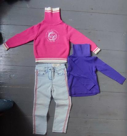 Mix oblečení 104 - svetr, rifle, rolák, 86–98