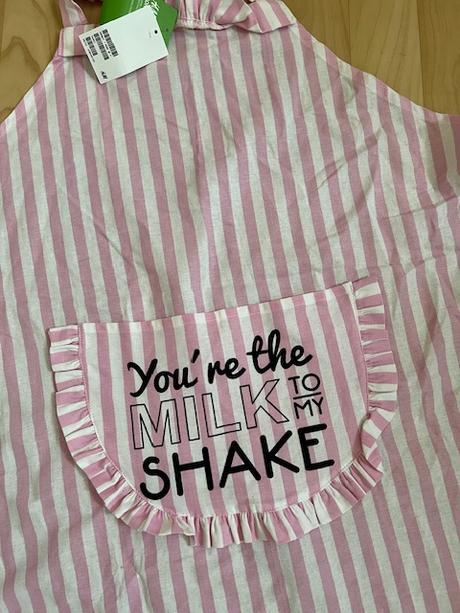 Kuchyňská zástěrka pruhovaná s nápisem - nov.á, 