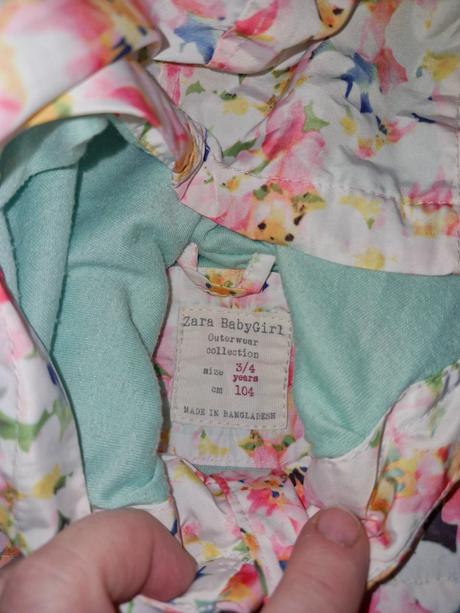 Květinová větrovka zn. zara vel. 104, zara,104