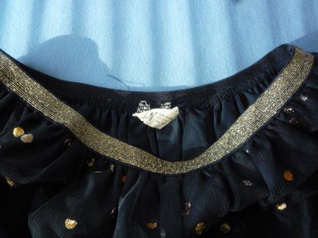 Tuto sukně se zlatými třpytkami h&m vel. 134, h&m,134