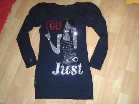 Tričko i minišaty vel s/m flitry, s