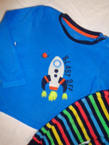 Flízový komplet - raketa a pruhované kalhoty, george,92