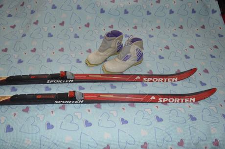 Dětské běžky se šupinami 140cm boty sns vel. 36, sporten