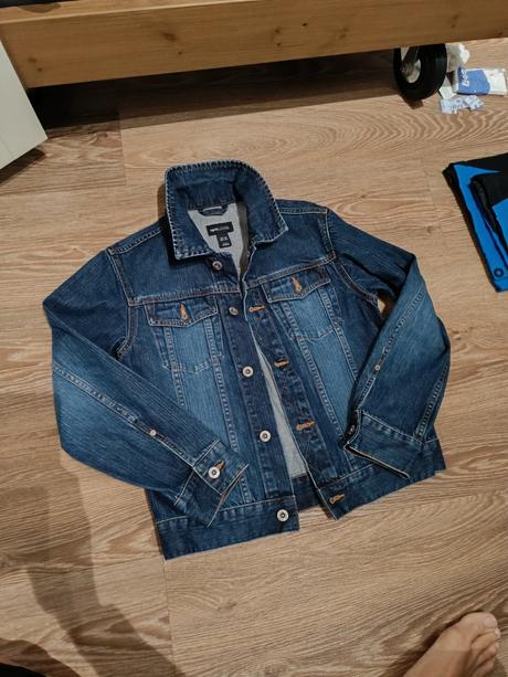 Dívčí džínová bunda, h&m,152
