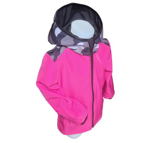 Softshellová bunda s fleecem, maskáč, 86 - 152