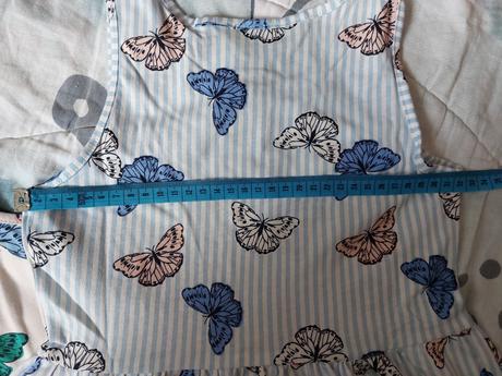 2x šaty motýlci, h&m,122